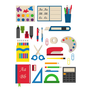 学习用品的图形魅力 矢量图的艺术价值与应用