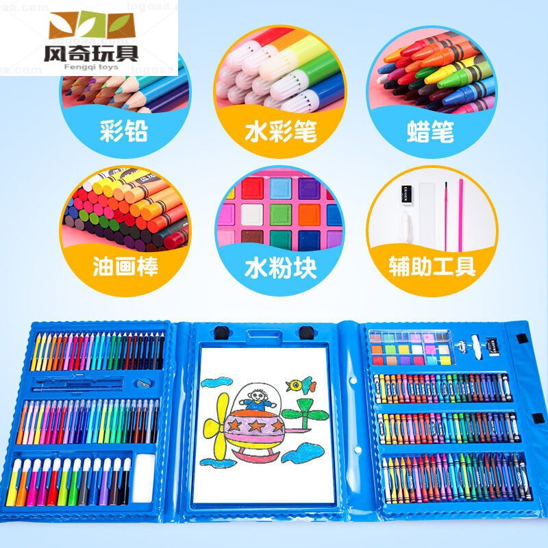 粉彩童画，一盒俱全 150件儿童美术礼盒，点亮小小艺术家的梦